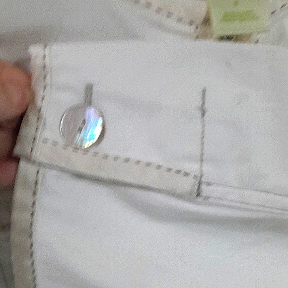 Sigrid Olsen White Jean Jacket with Tailored Fit - Picture 4 of 6